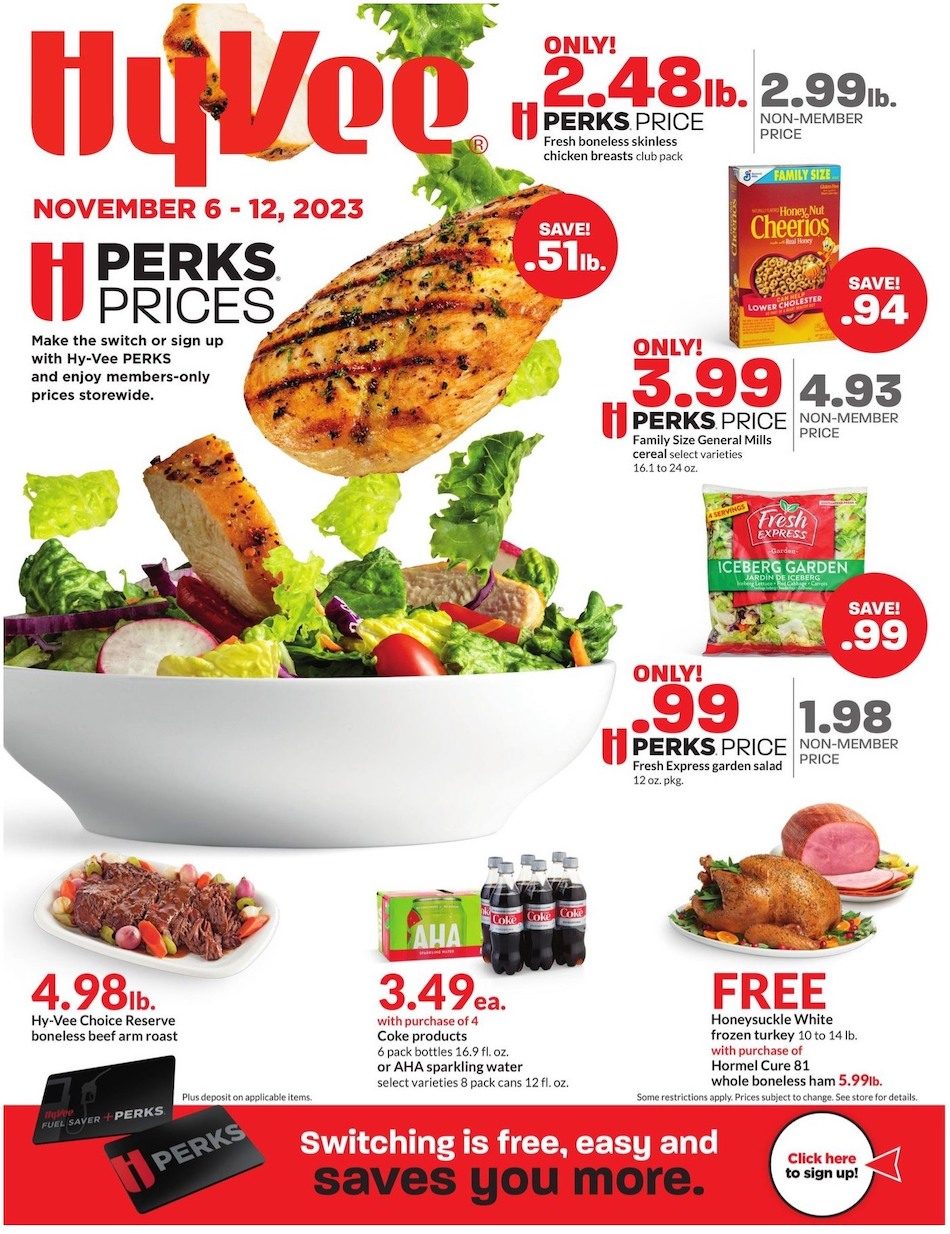 Hy-Vee Weekly Ad Nov 6 - 12, 2023 page 1