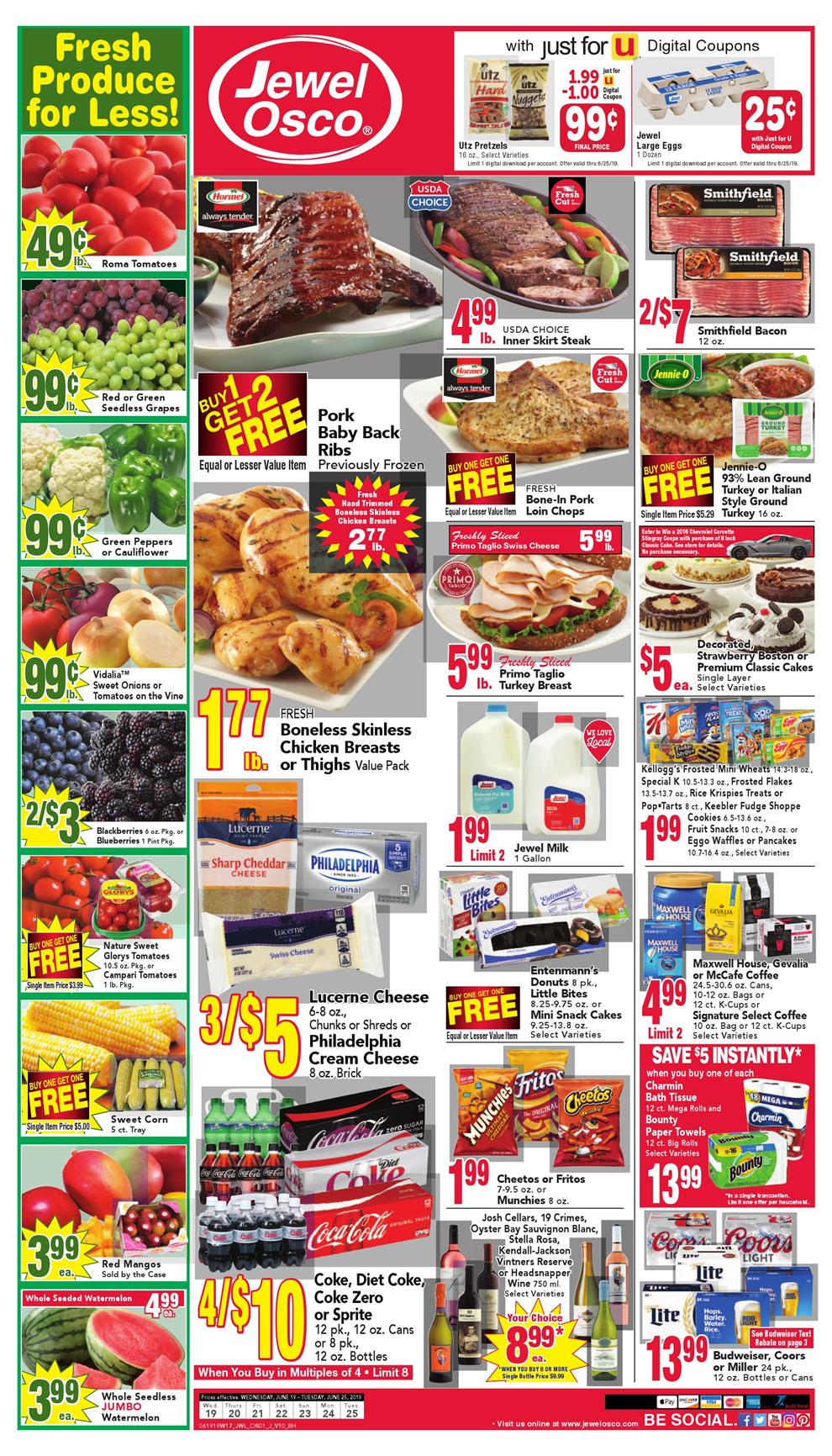 JewelOsco Ad Jun 19 25, 2019 WeeklyAds2