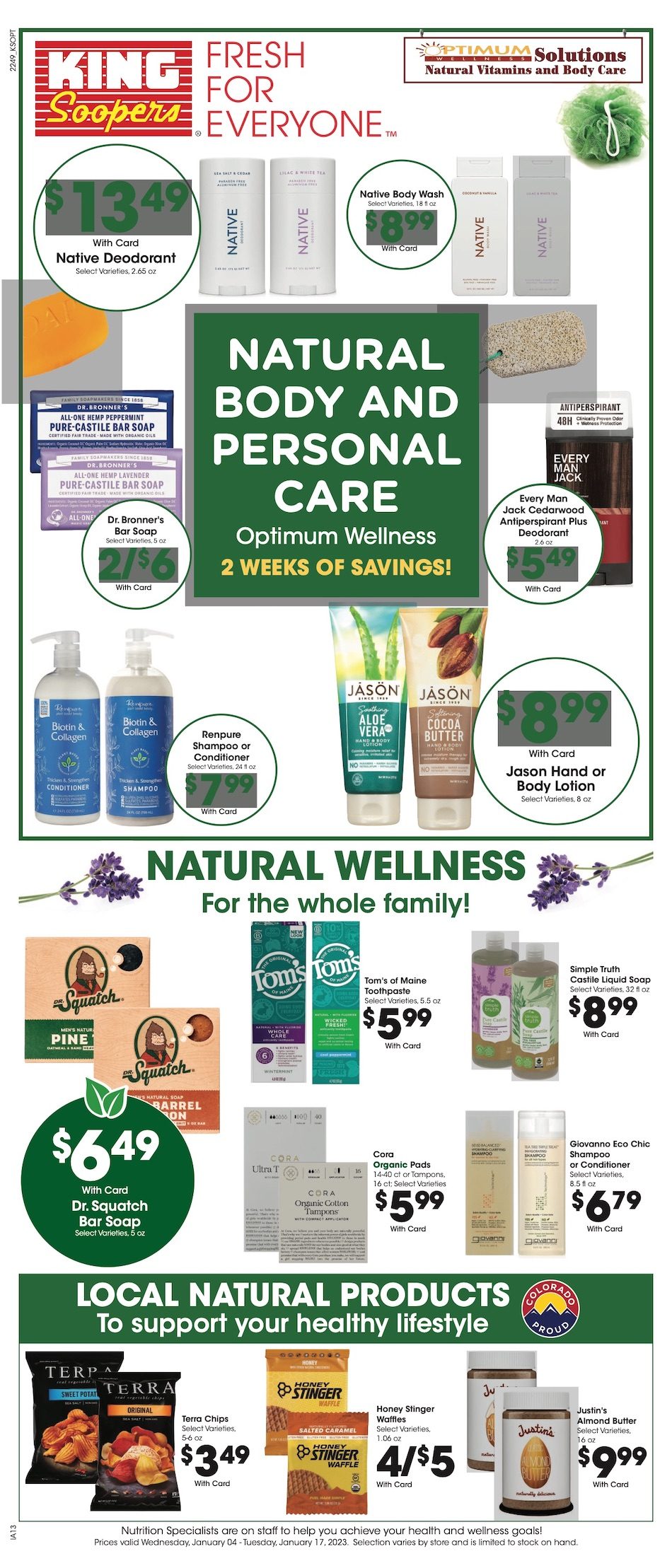 King Soopers Weekly Ad Personal Care Jan 4 10, 2023 WeeklyAds2