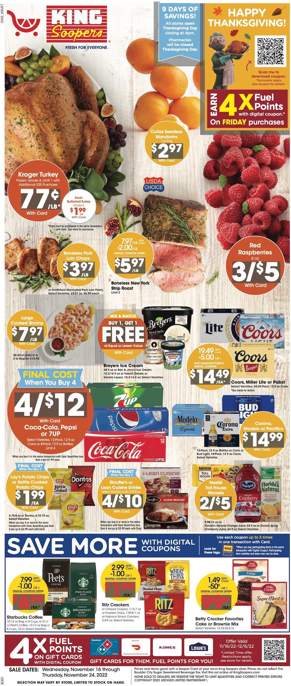 King Soopers Weekly Ad Nov 16 24, 2022 WeeklyAds2