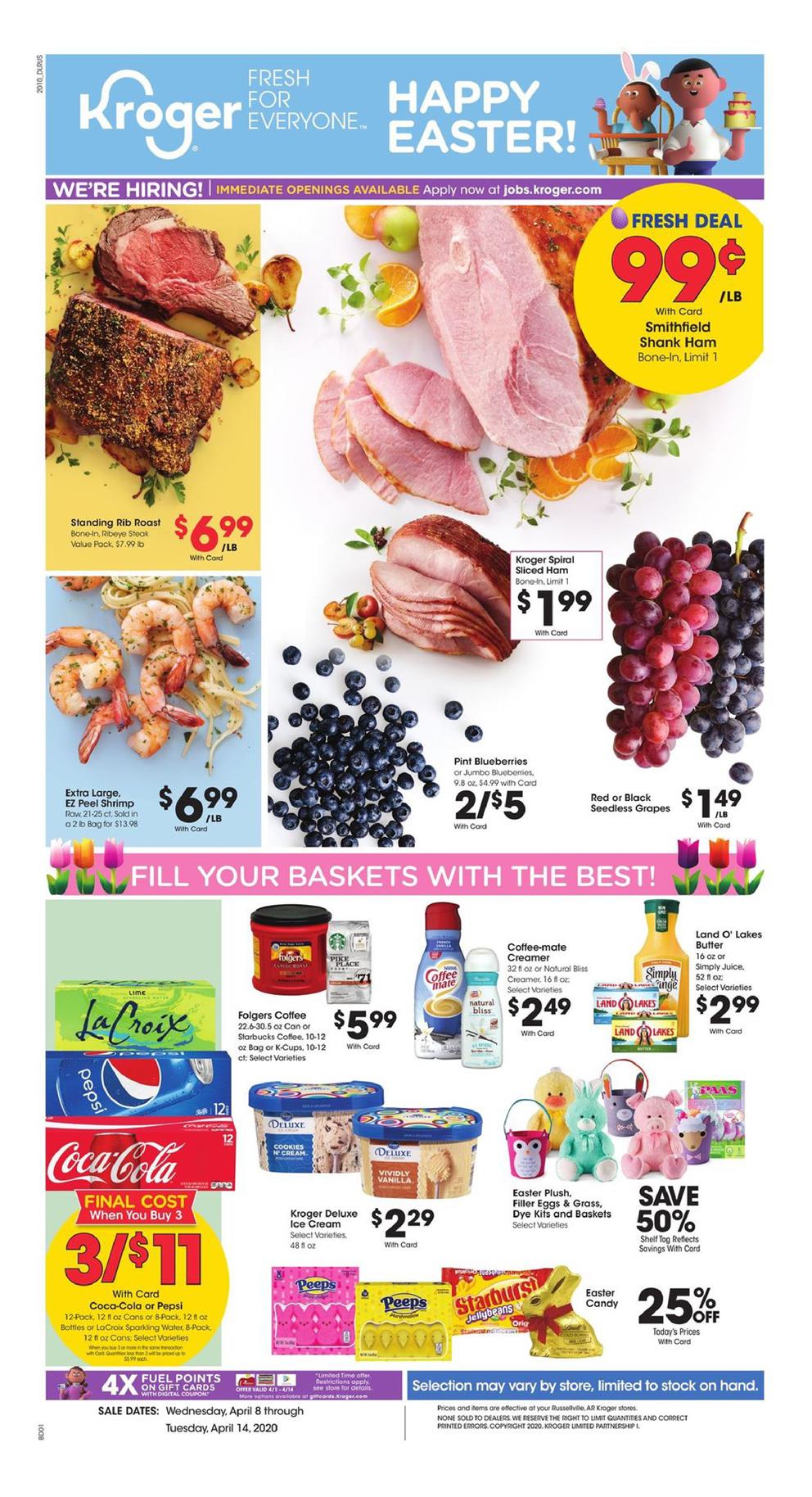 Kroger Weekly Ad Apr 8 - 14, 2020 page 1