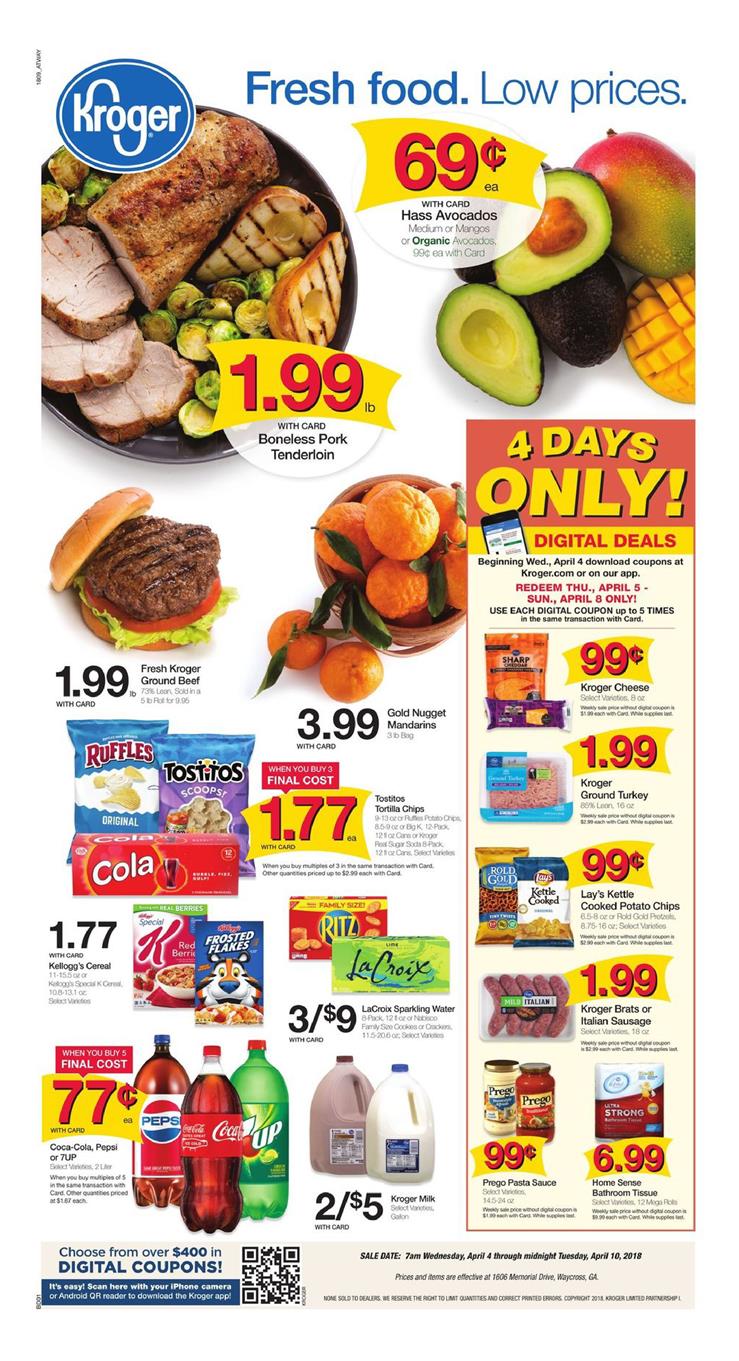 Kroger Weekly Ad April 4 10, 2018 WeeklyAds2