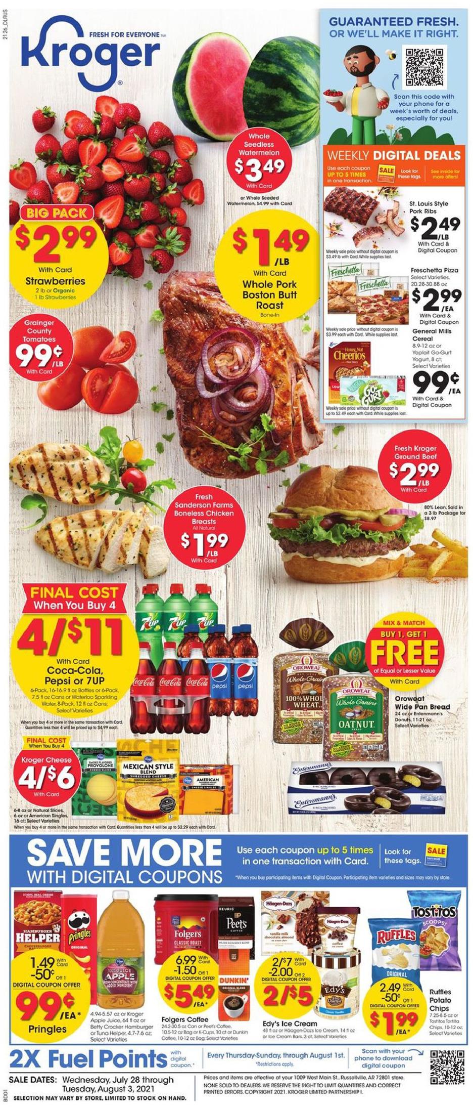 Kroger Weekly Ad Jul 28 - Aug 3, 2021 - WeeklyAds2