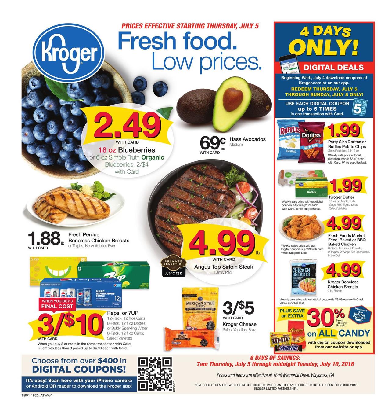 Kroger Weekly Ad Jul 5 - 10, 2018 page 1