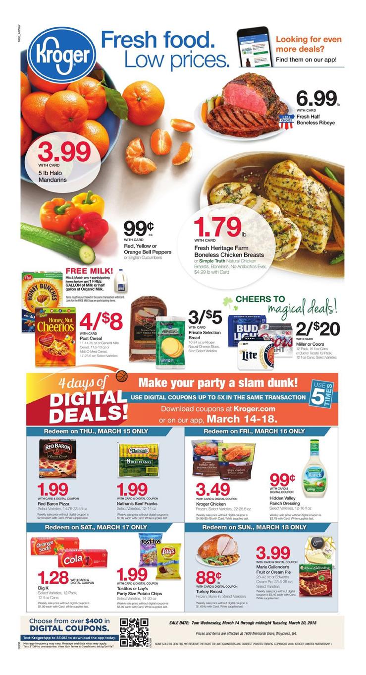 Kroger Weekly Ad March 14 20, 2018 WeeklyAds2