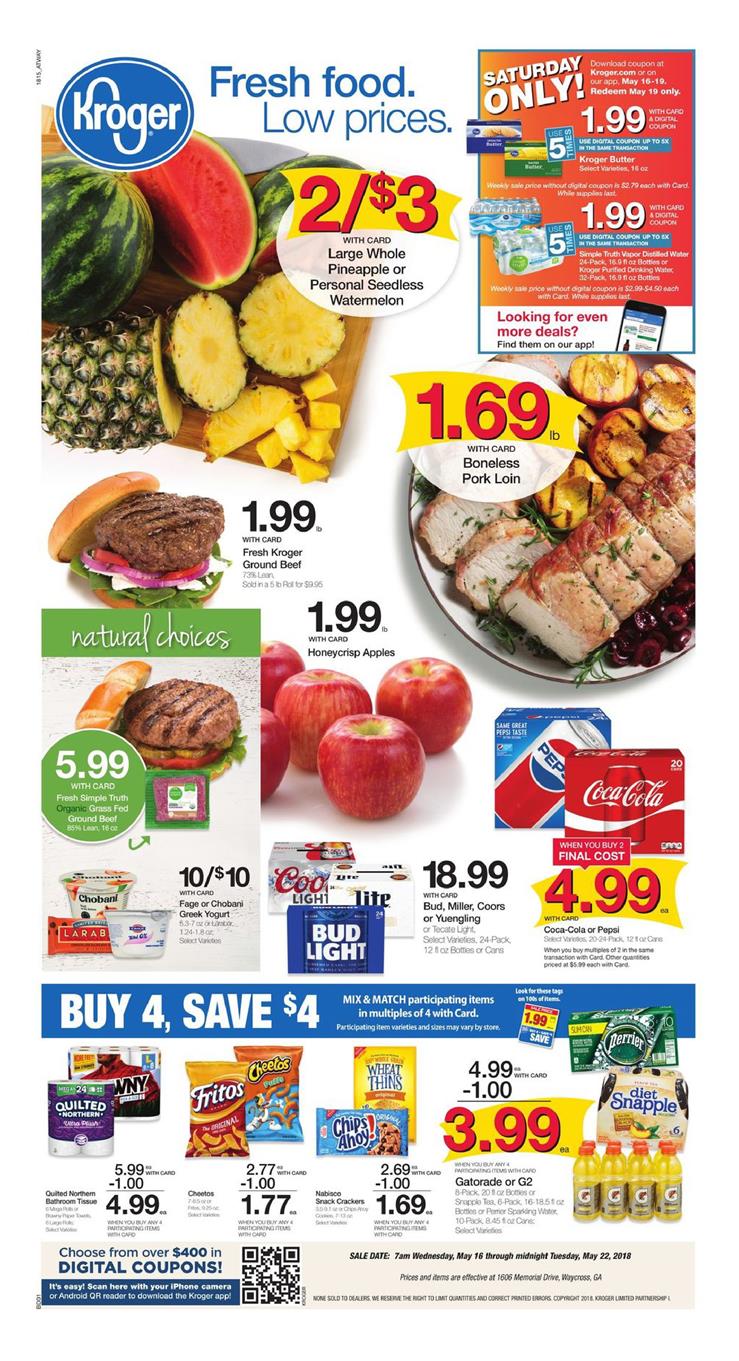 Kroger Weekly Ad May 16 22, 2018 WeeklyAds2