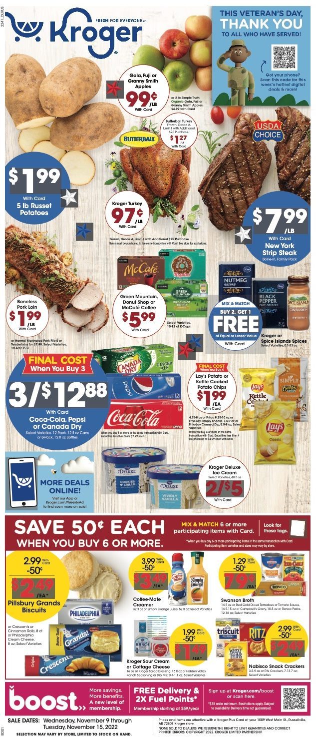 Kroger Weekly Ad Nov 9 15, 2022 WeeklyAds2