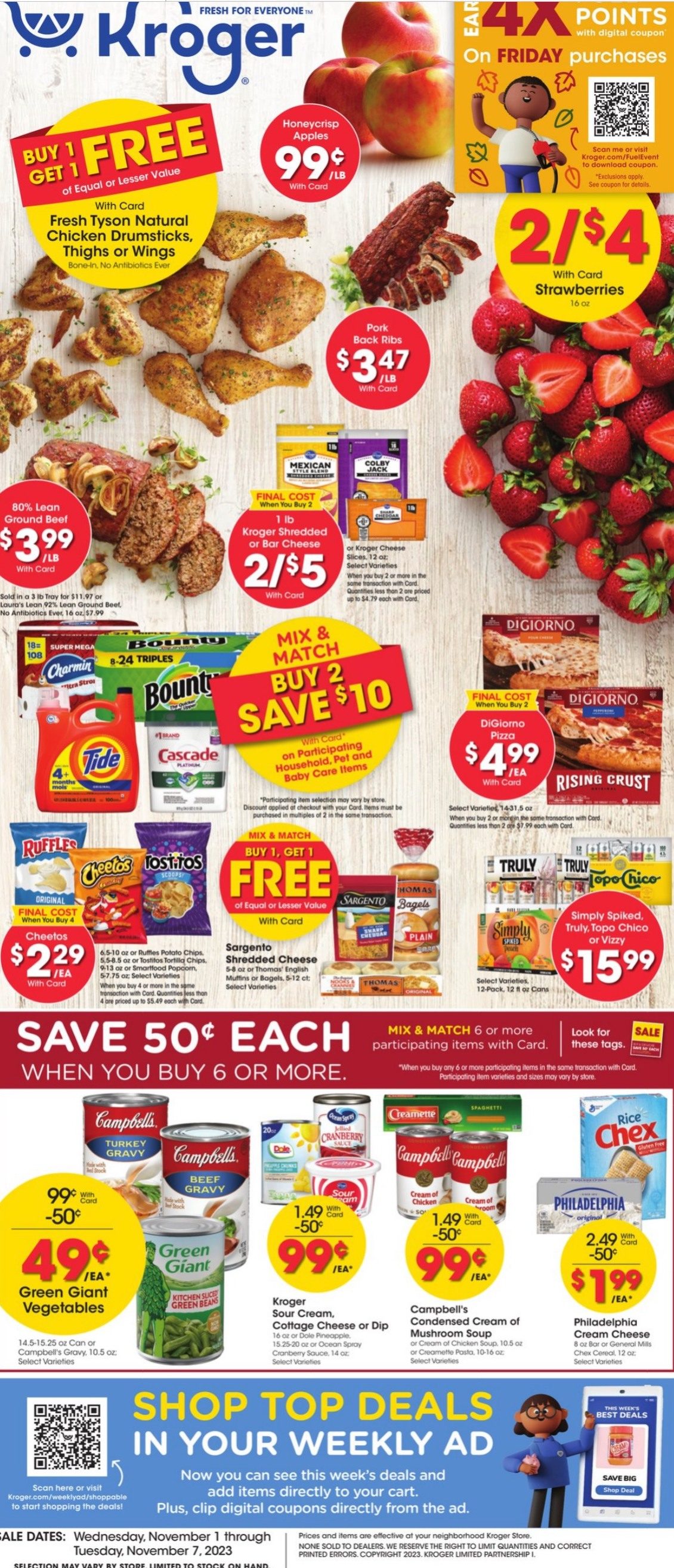 Kroger Weekly Ad Nov 1 - 7, 2023 page 1