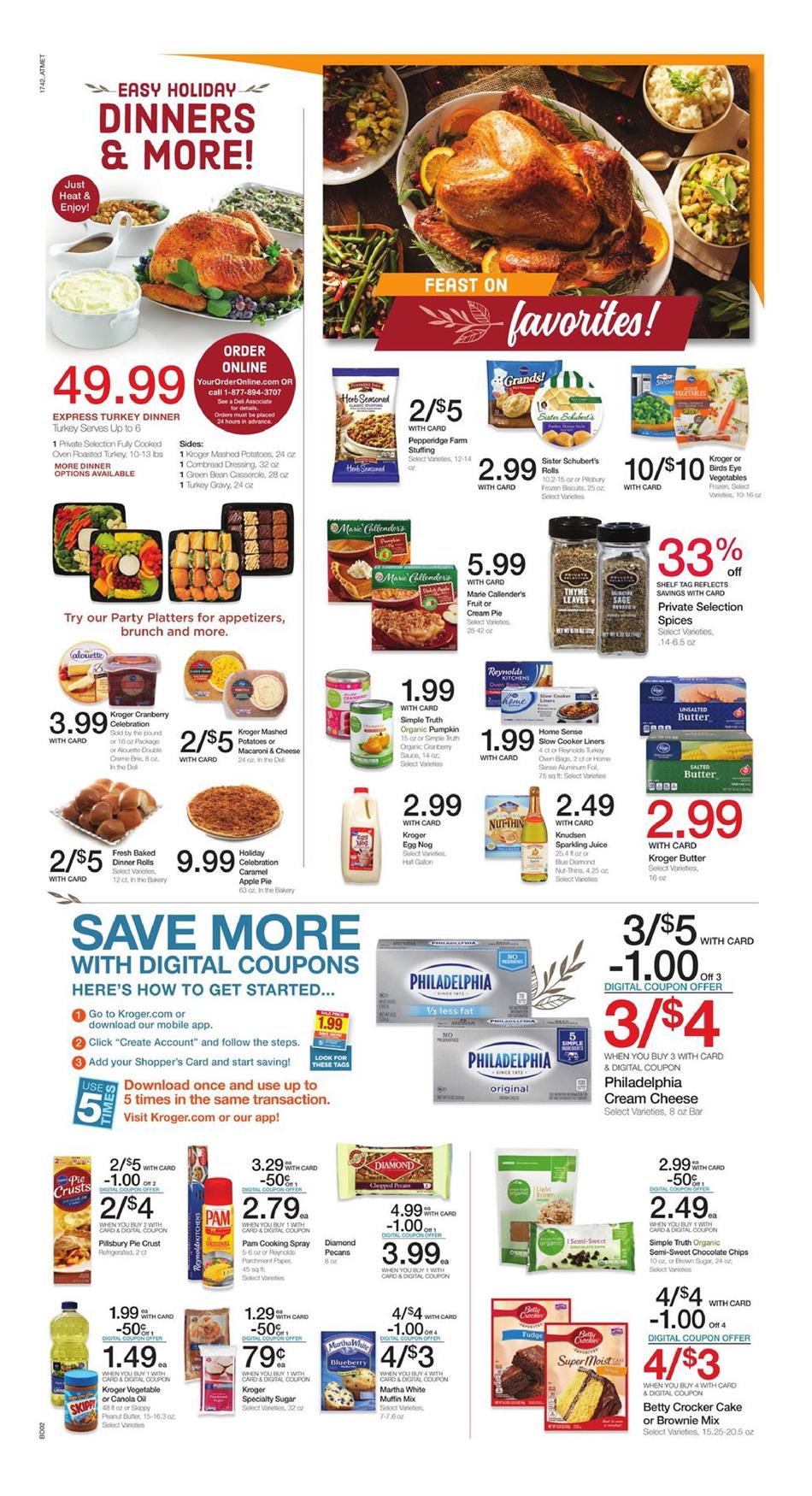 Kroger Ad Thanksgiving Nov 15 23, 2017 WeeklyAds2