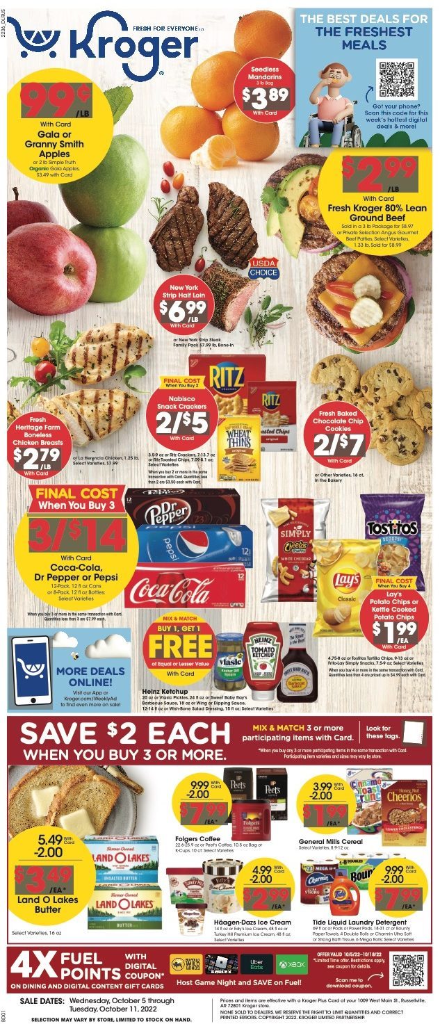 Kroger Weekly Ad Oct 5 - 11, 2022 - WeeklyAds2