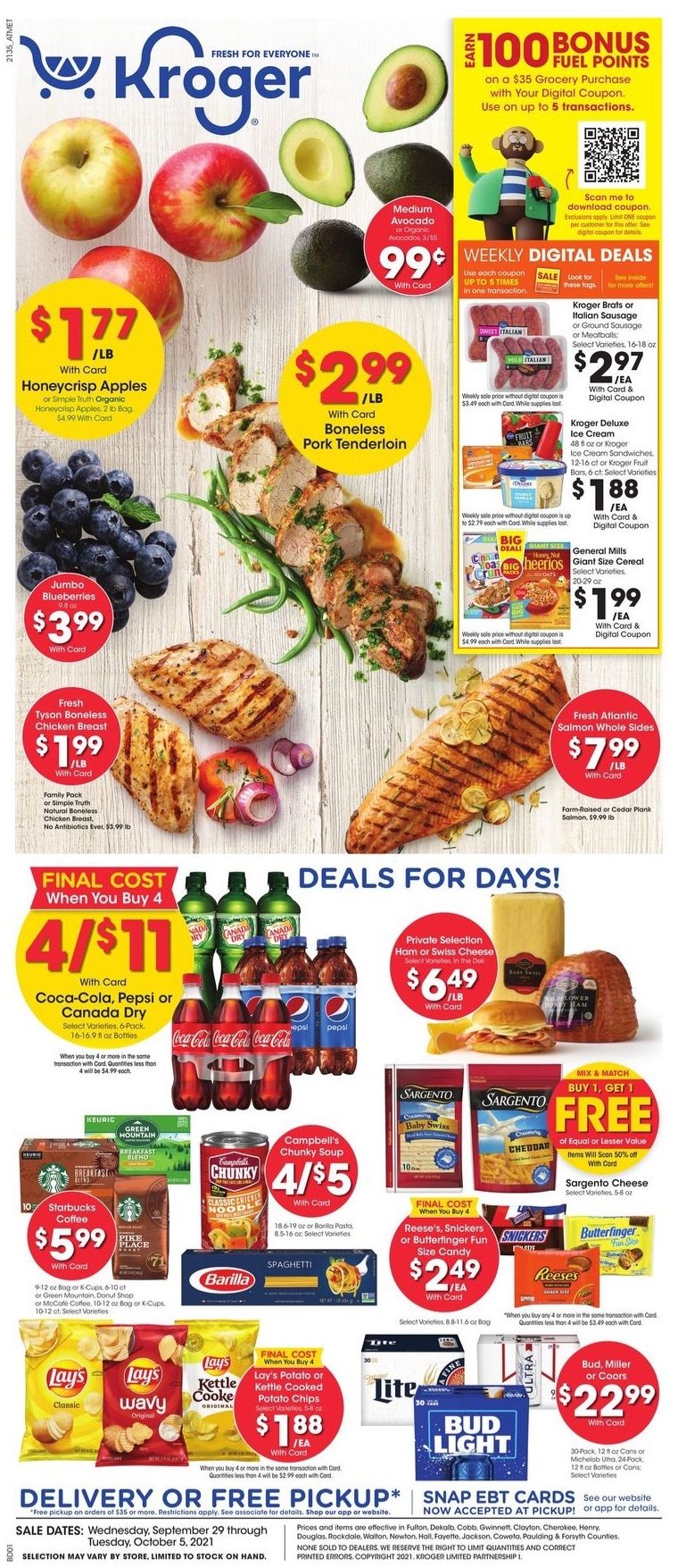 Kroger Weekly Ad Sep 29 - Oct 5, 2021 - WeeklyAds2