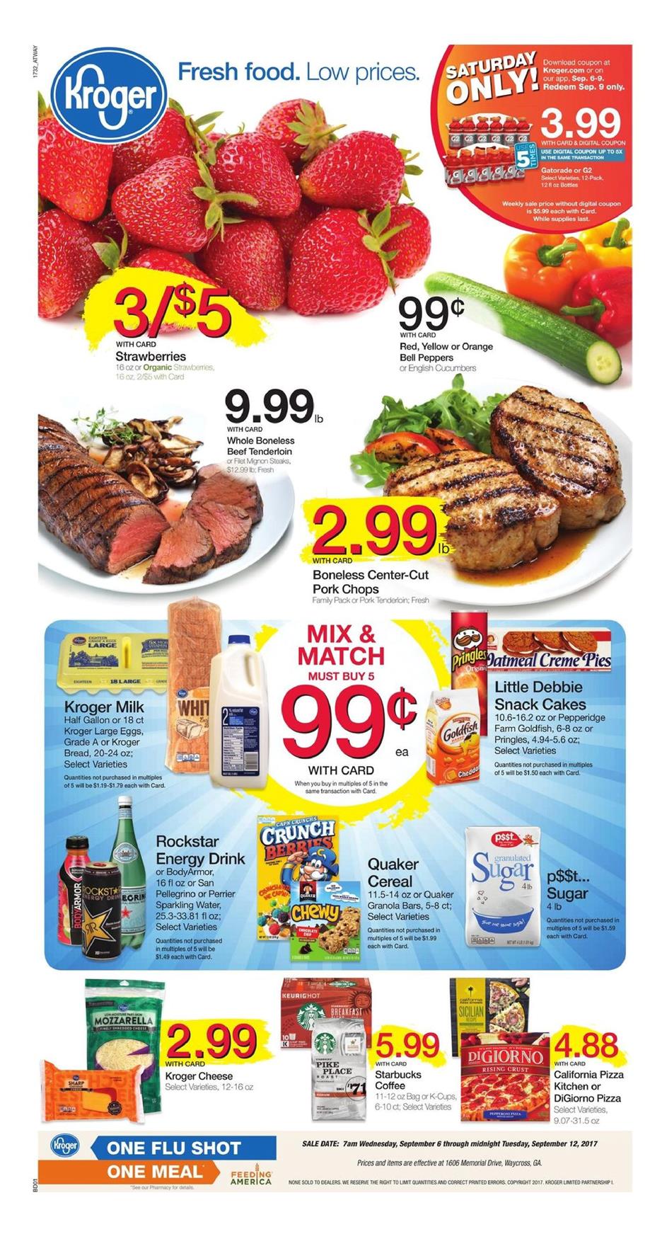 Kroger Weekly Ad Sep 6 - 12 2017 page 1