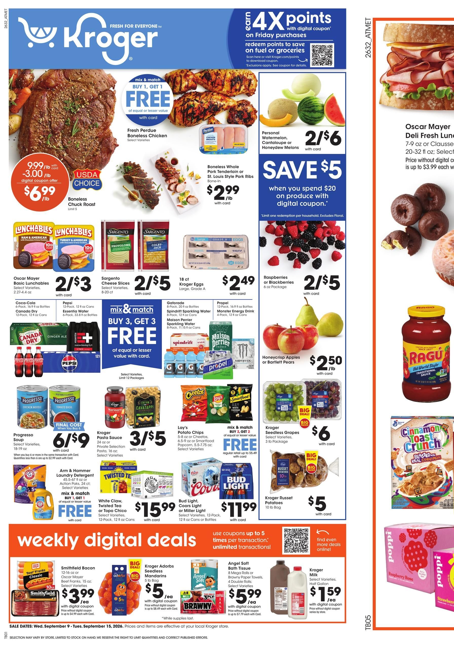 Kroger Weekly Ad September 9 - 15, 2026 page 1