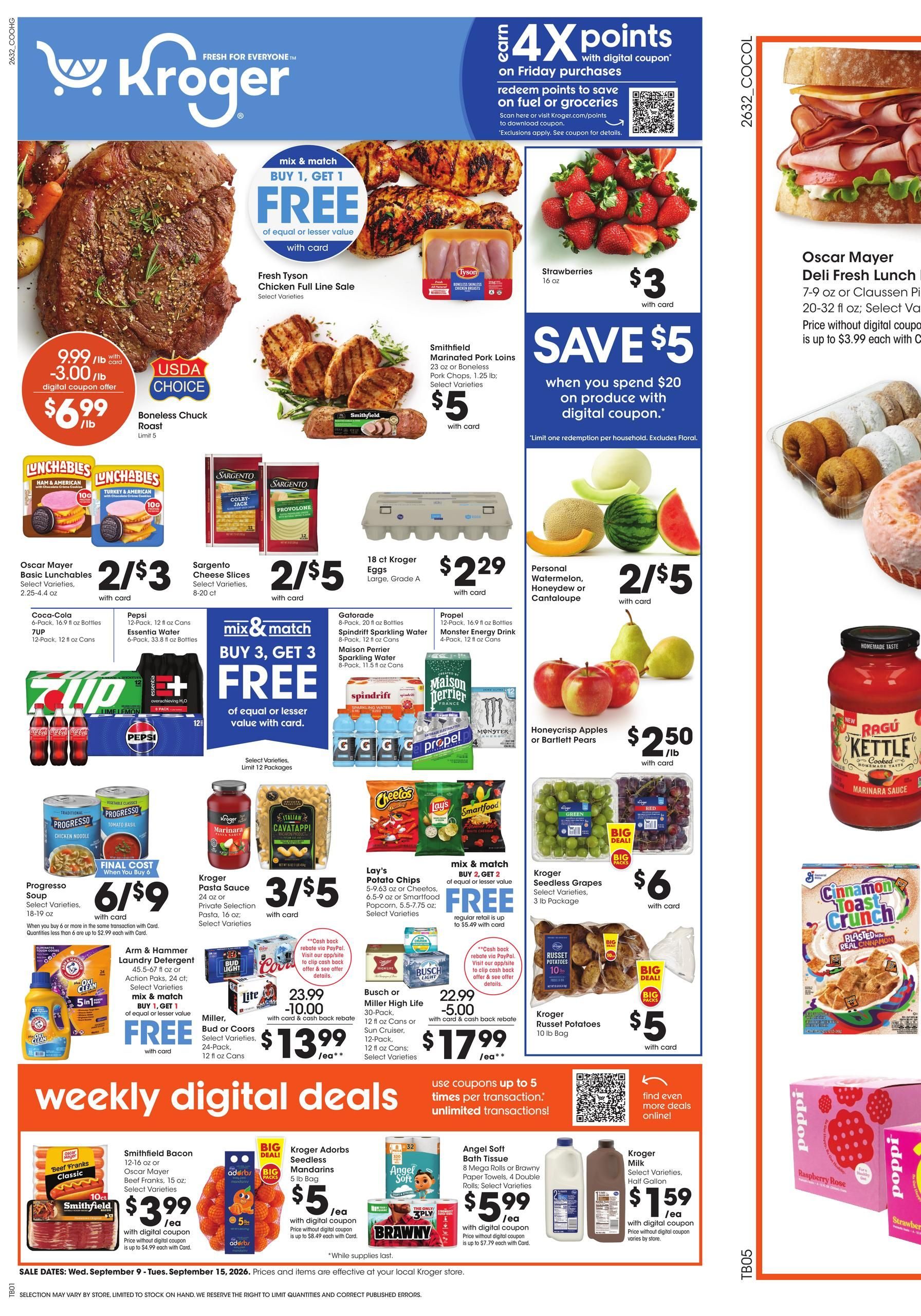 Kroger Weekly Ad September 9 - 15, 2026 page 1