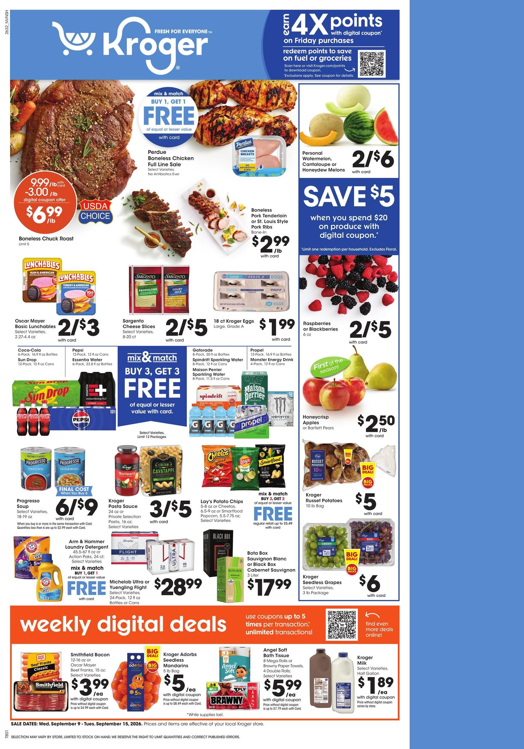 Kroger Weekly Ad September 9 - 15, 2026 page 1