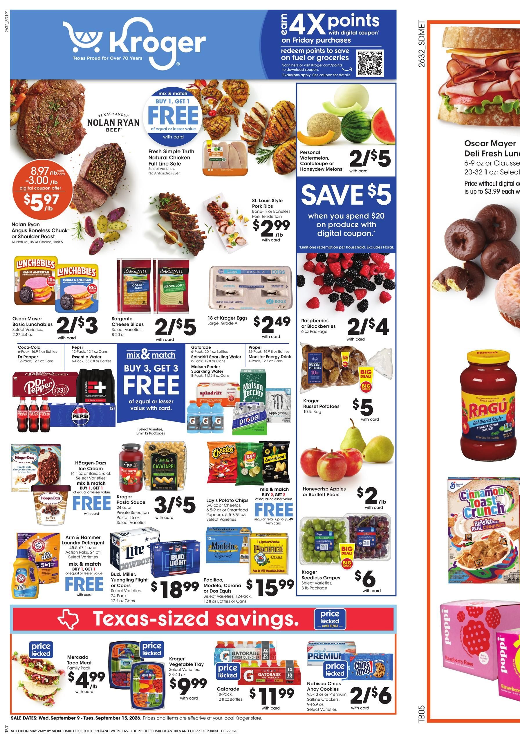 Kroger Weekly Ad September 9 - 15, 2026 page 1
