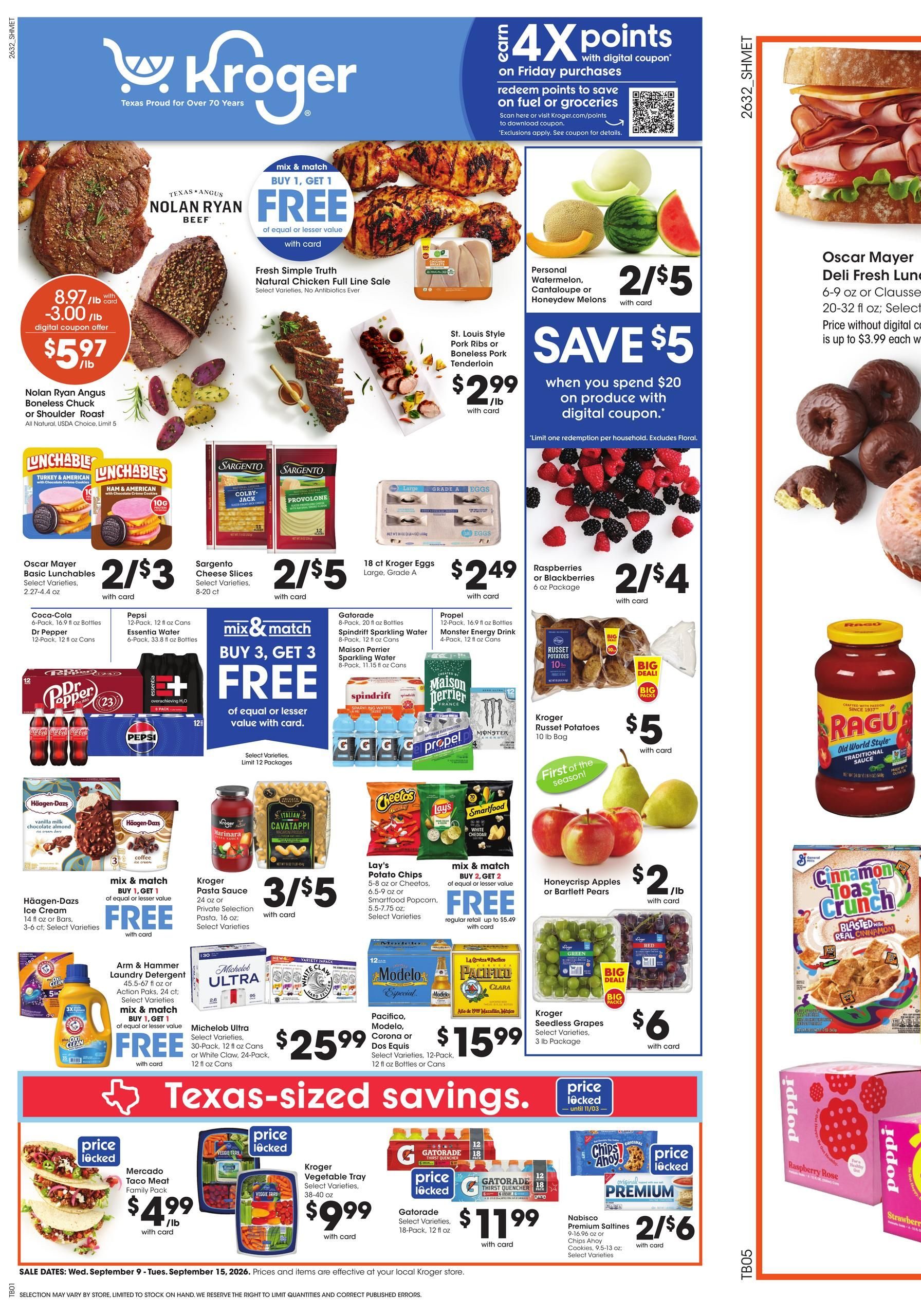 Kroger Weekly Ad September 9 - 15, 2026 page 1