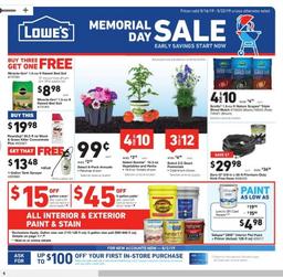 Lowe's Ad May 16–19, 2019
