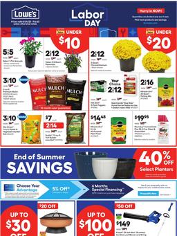Lowe's Weekly Ad Aug 24 - Sep 6, 2023