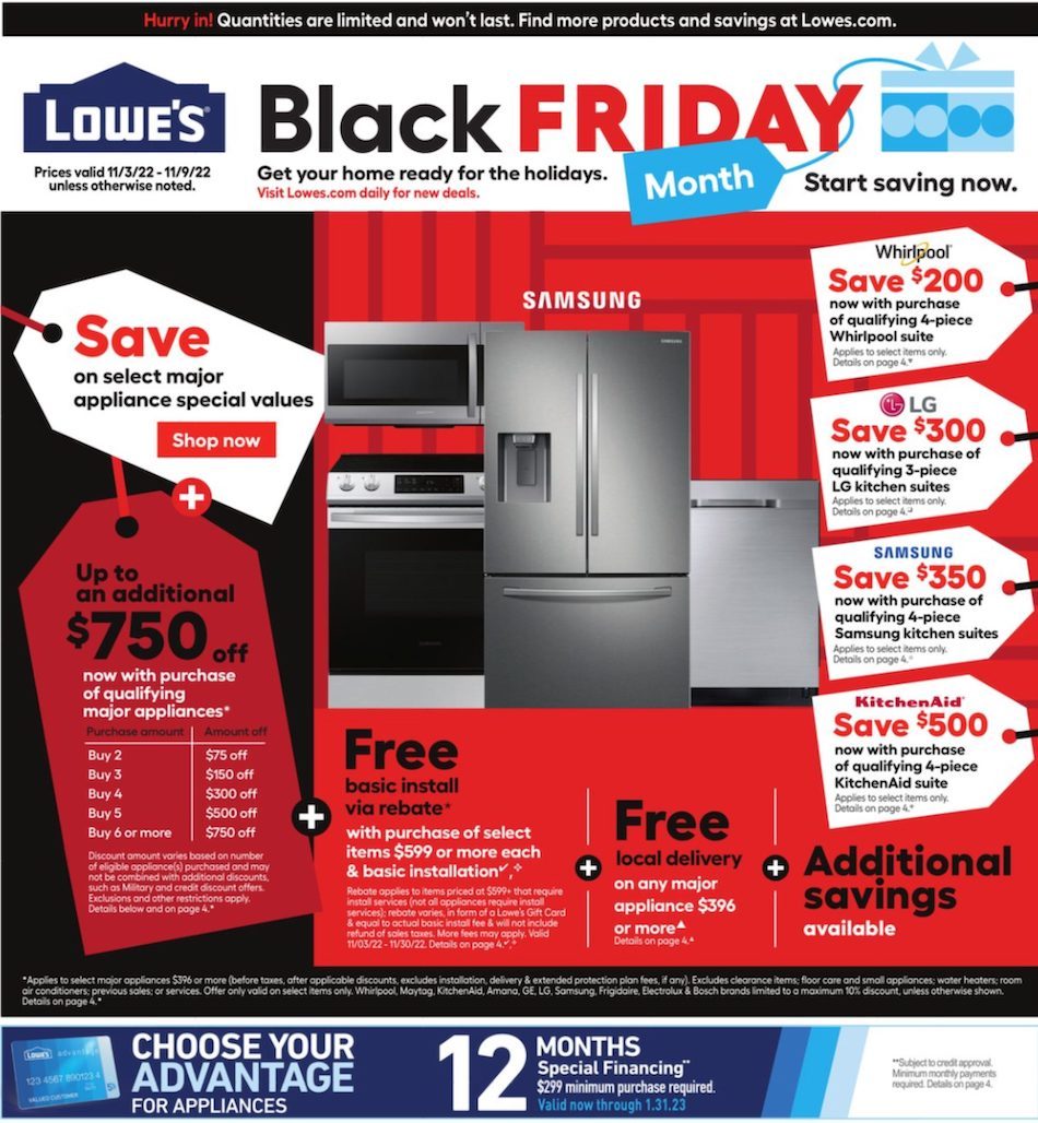 Lowe's Weekly Ad Black Friday Nov 3 9, 2022 WeeklyAds2
