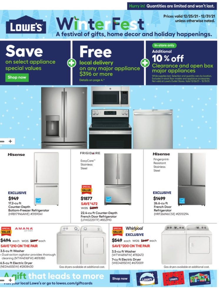 Lowe's Weekly Ad Dec 25 - 31, 2021 - WeeklyAds2