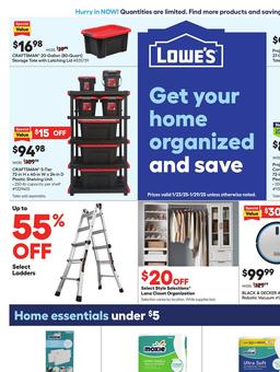 Lowe's Weekly Ad January 23–29, 2025