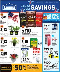 Lowe's Weekly Ad Jun 27 - Jul 10, 2019