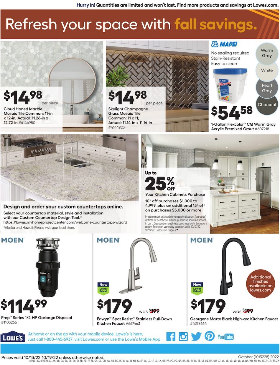 Lowe's Weekly Ad Oct 13 - 19, 2022 - WeeklyAds2