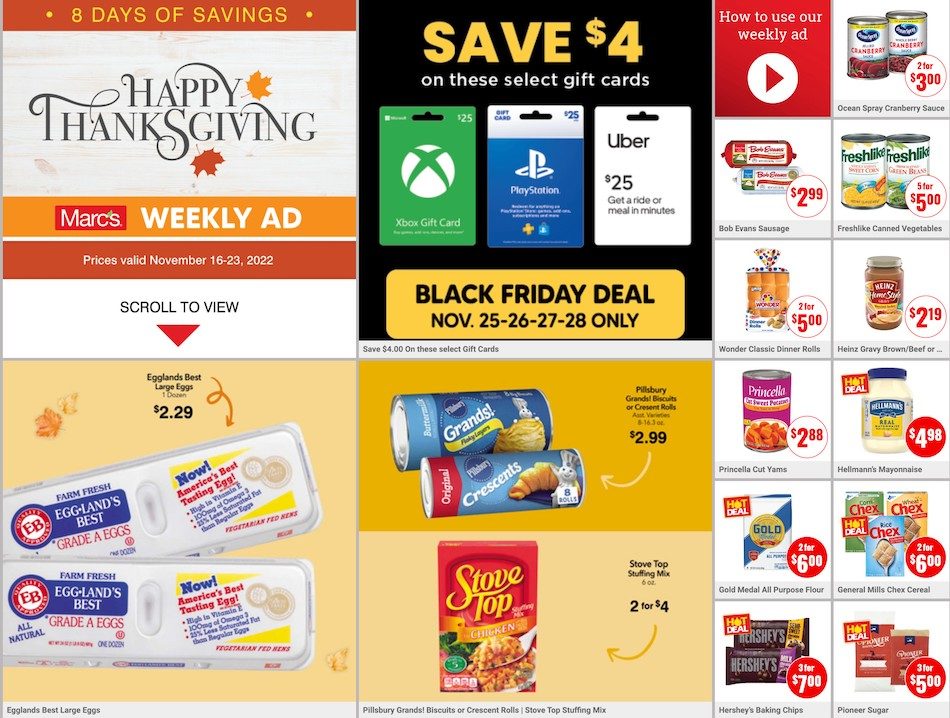 Marc's Weekly Ad Thanksgiving Nov 16 23, 2022 WeeklyAds2