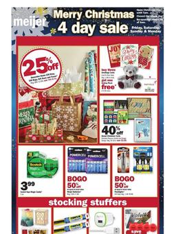 Meijer Weekly Ad 4 Day Sale 24 Dec 2018