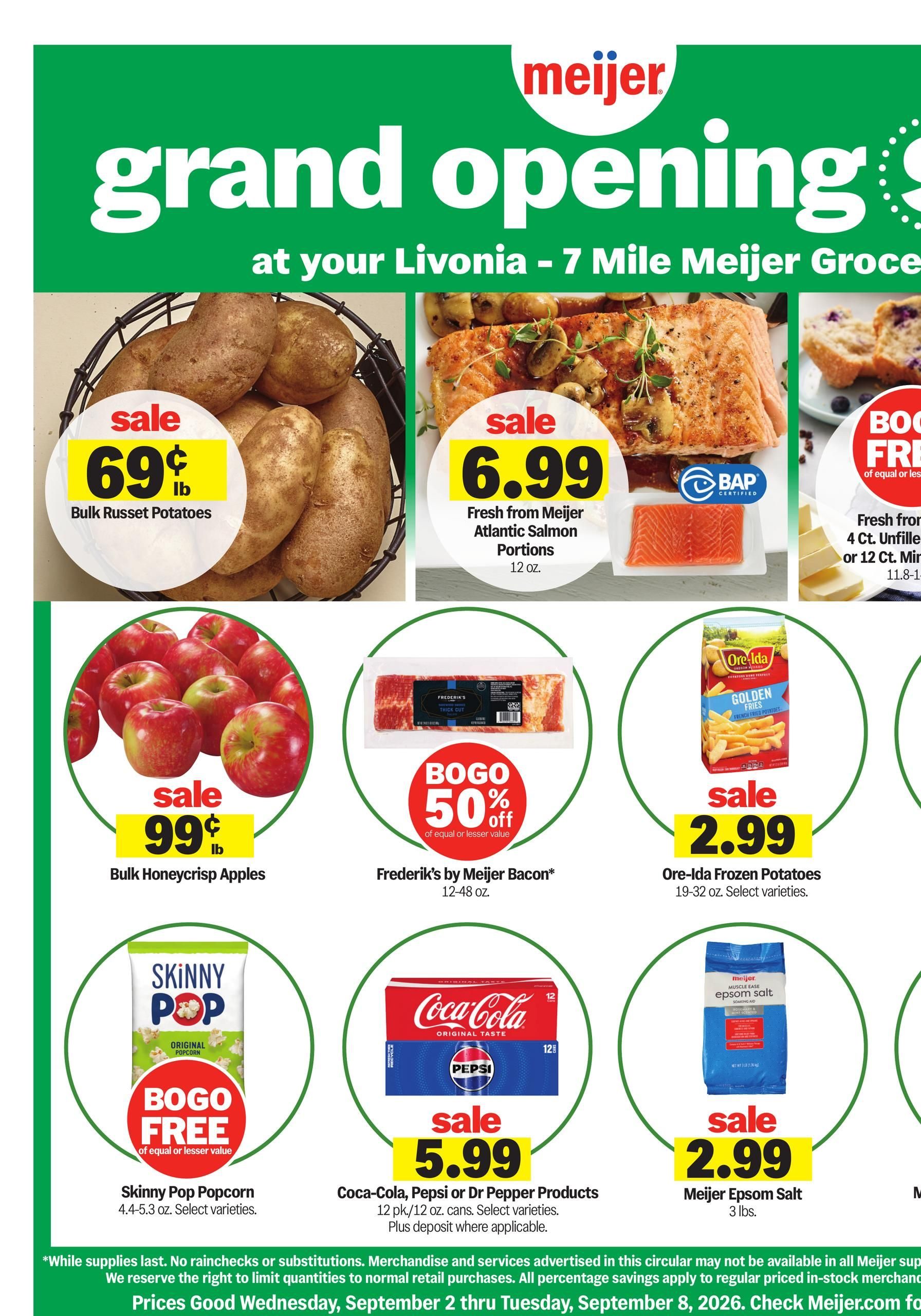 Meijer grand opening sale September 2 - 8, 2026 page 1
