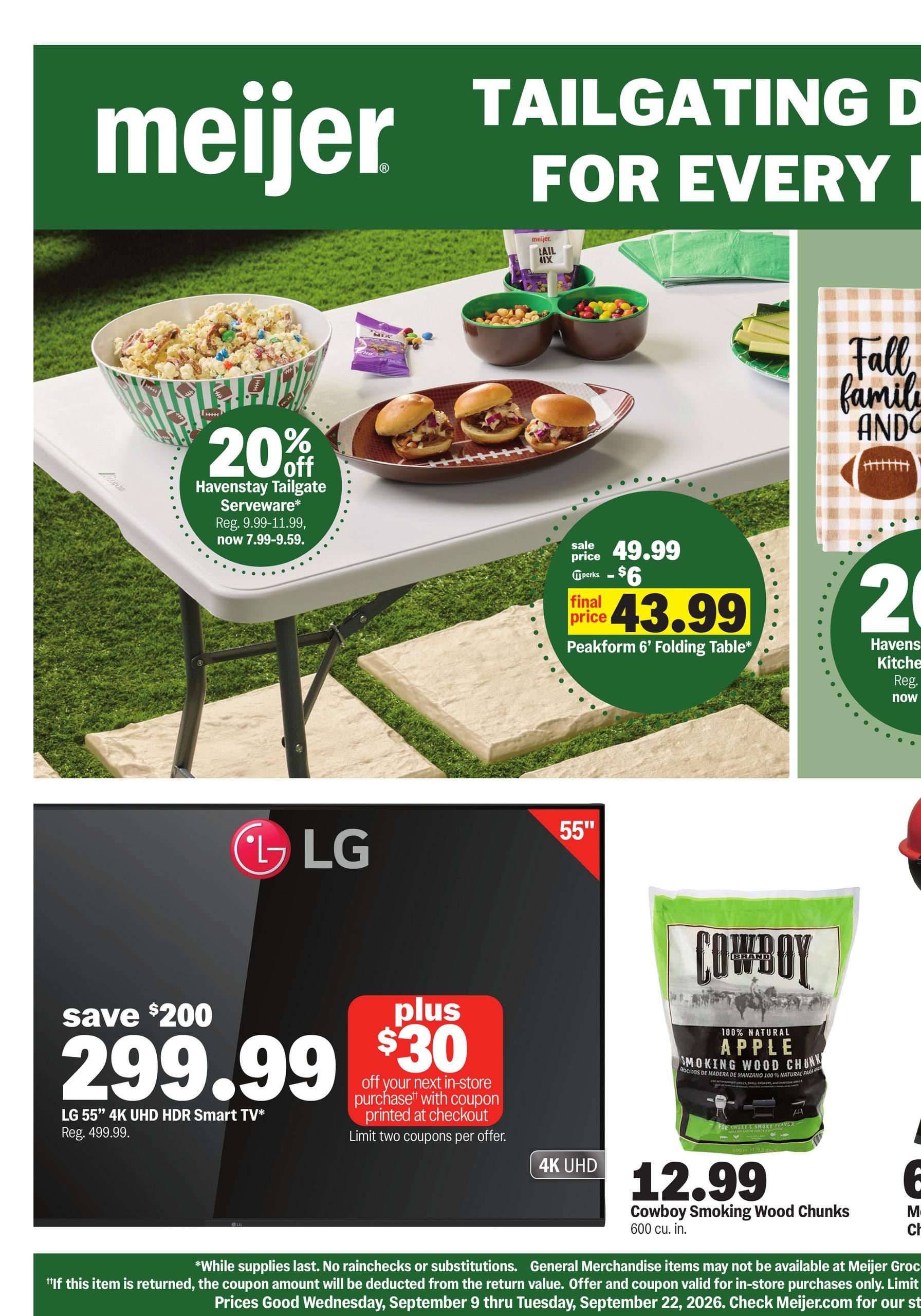 Meijer tailgating daels for every fan September 9 - 15, 2026 page 1