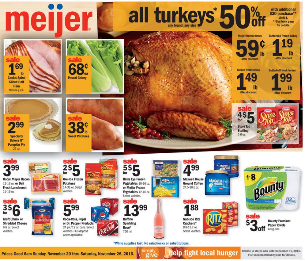 Meijer Weekly Ad Thanksgiving Nov 20 26 2016 WeeklyAds2