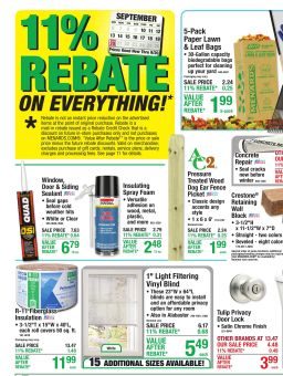 Menards 11% Rebate* Sale September 9 - 20, 2026