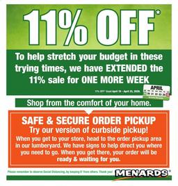 Menards Ad Apr 19–25, 2020