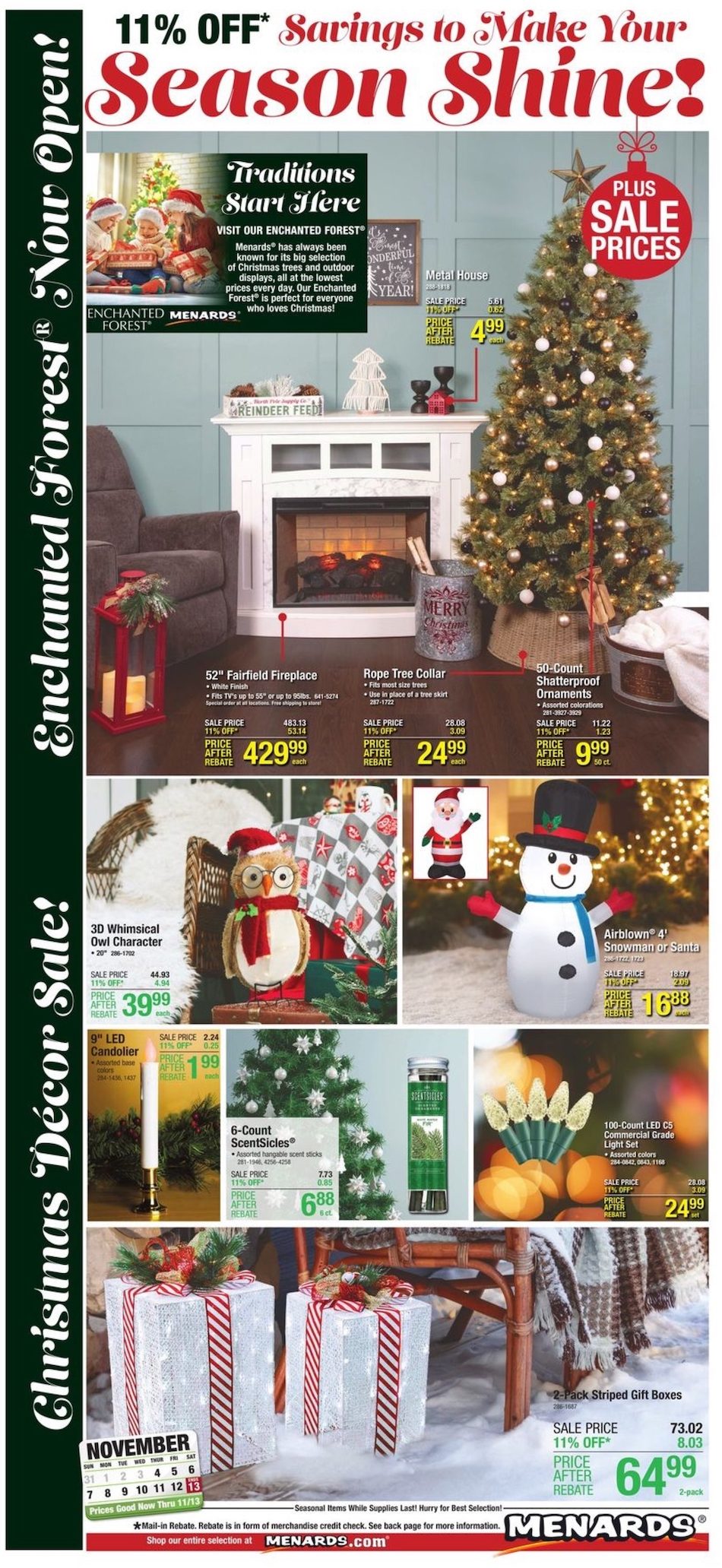 Menards Ad Christmas Nov 4 13, 2021 WeeklyAds2