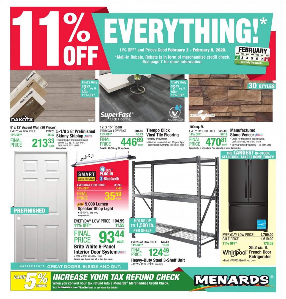 Menards Ad Feb 2 - 8, 2020 | WeeklyAds2