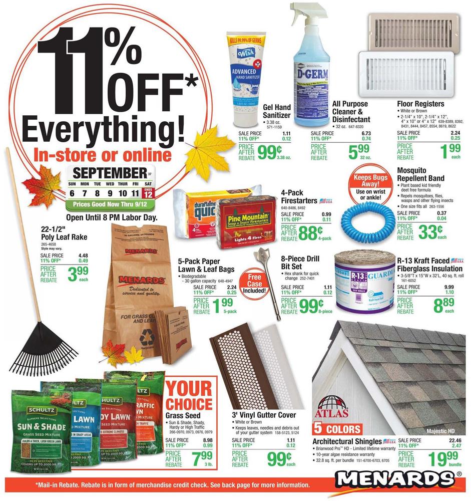 Menards Ad Halloween Sep 6 12, 2020 WeeklyAds2
