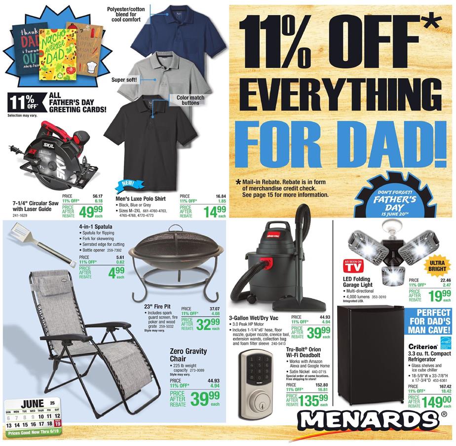 Menards father's day sale 2024 2019