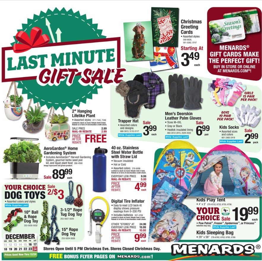 Menards Weekly Ad Last Minute Gifts Christmas 2022 WeeklyAds2