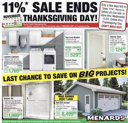 Menards Weekly Ad Nov 16 - 22, 2023
