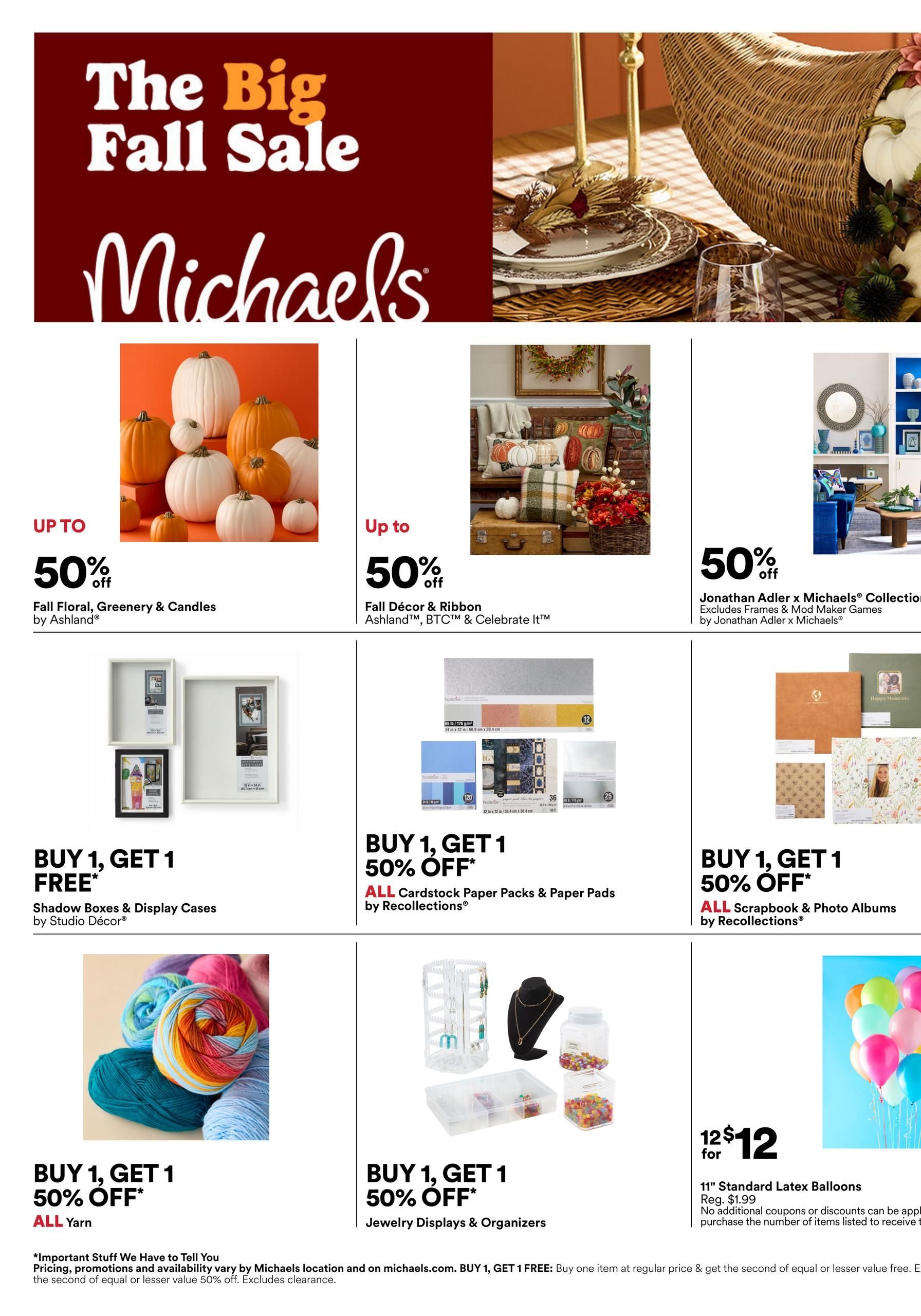 Michaels USA Weekly Ad September 6 - 12, 2026 page 1