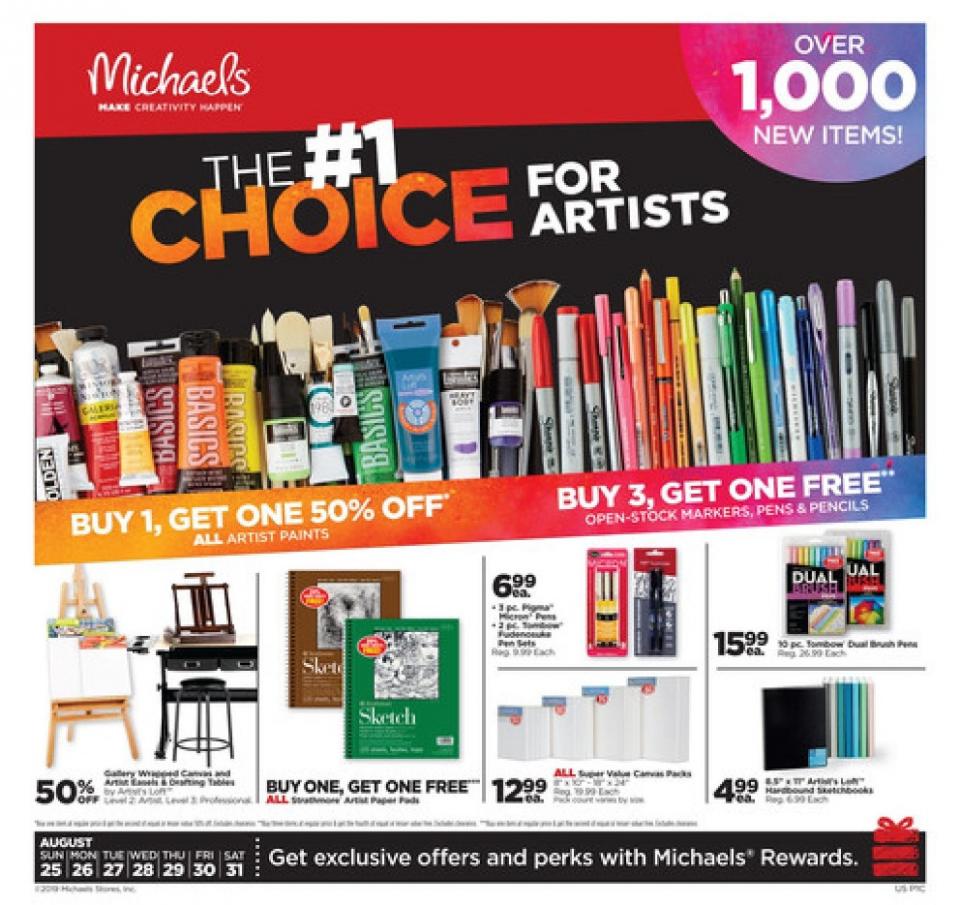 Michaels Weekly Ad Aug 25 - 31, 2019 | WeeklyAds2