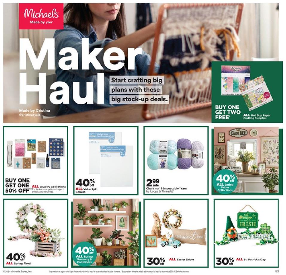 Michaels Weekly Ad Feb 21 27, 2021 WeeklyAds2