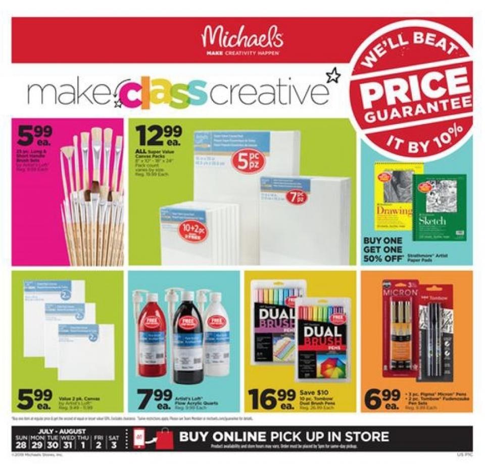 Michaels Weekly Ad Jul 28 Aug 3, 2019 WeeklyAds2
