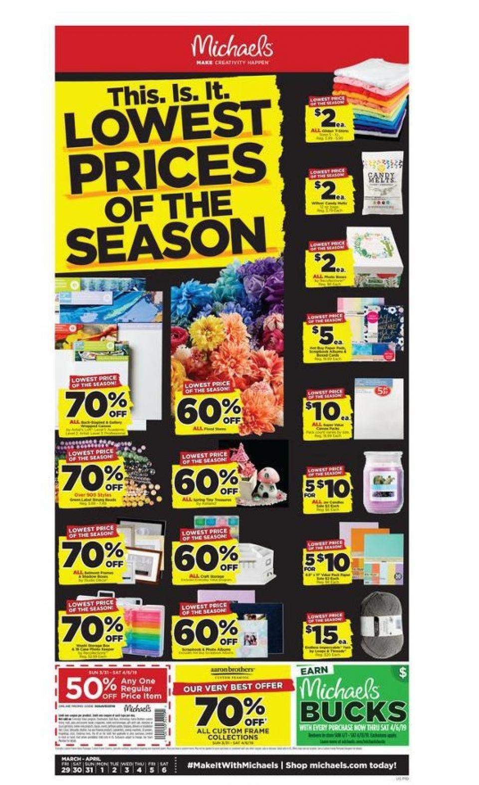 Michaels Weekly Ad Mar 29 - Apr 6, 2019 | WeeklyAds2