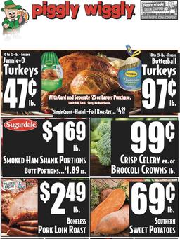 Piggly Wiggly Ad Thanksgiving Nov 16–24, 2022