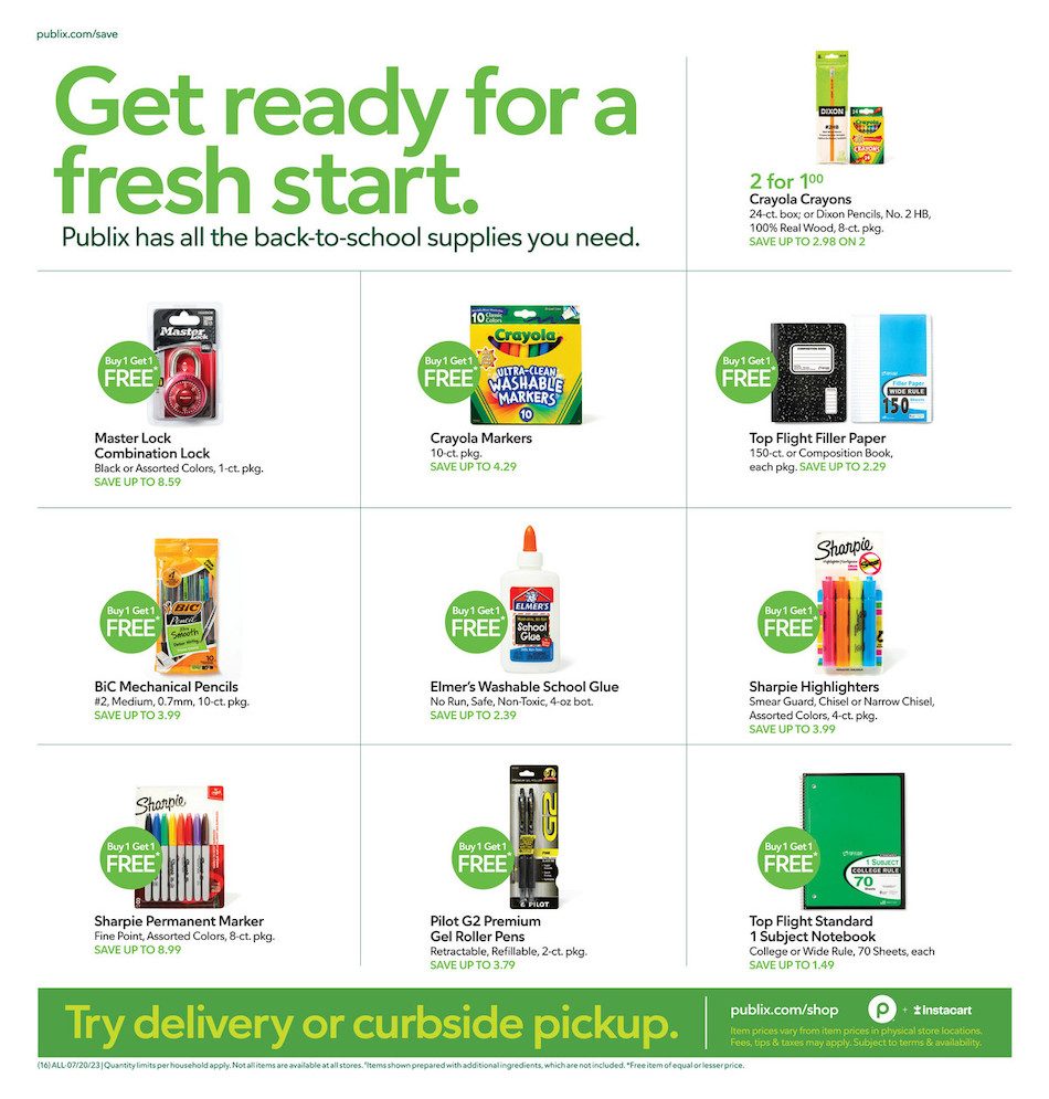 Publix Ad Back to School Jul 19 - Aug 1, 2023 - WeeklyAds2