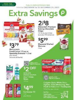 Publix Ad Extra Savings Dec 16 - 29, 2023