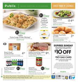 Publix Ad Holiday Food Nov 26 - Dec 2 2015